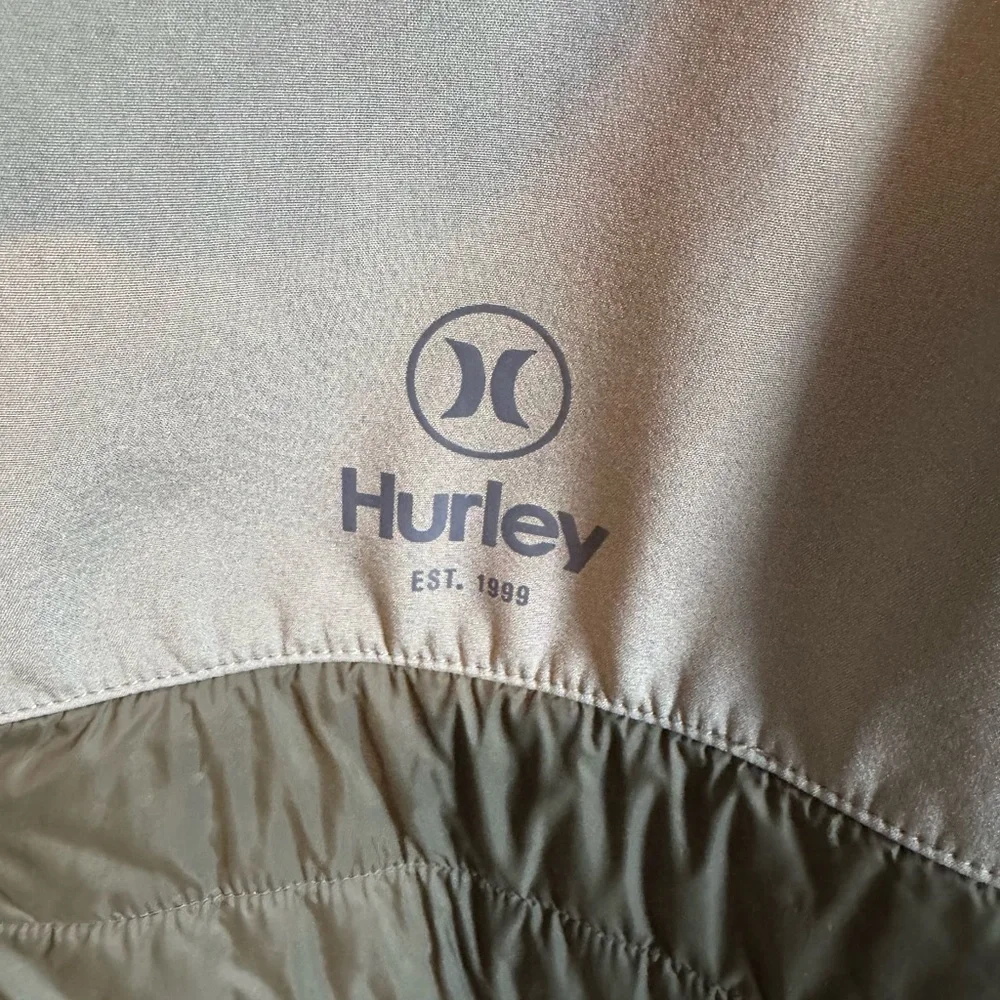 Hurley Men's Softshell Quilted Puffer Jacket Hooded Windbreaker - Picture 6 of 10
